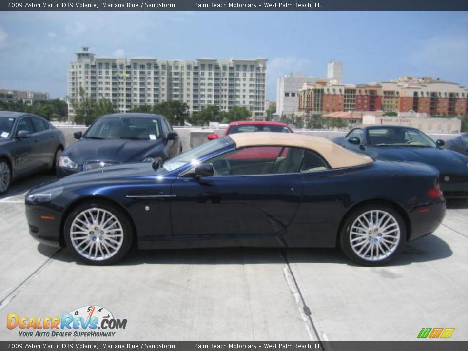2009 Aston Martin DB9 Volante Mariana Blue / Sandstorm Photo #16