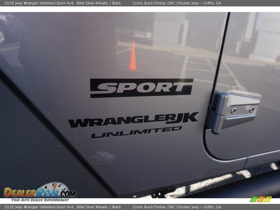 2018 Jeep Wrangler Unlimited Sport 4x4 Billet Silver Metallic / Black Photo #13