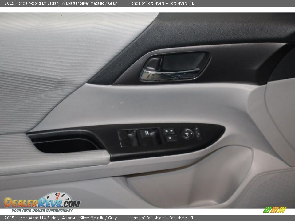 2015 Honda Accord LX Sedan Alabaster Silver Metallic / Gray Photo #9