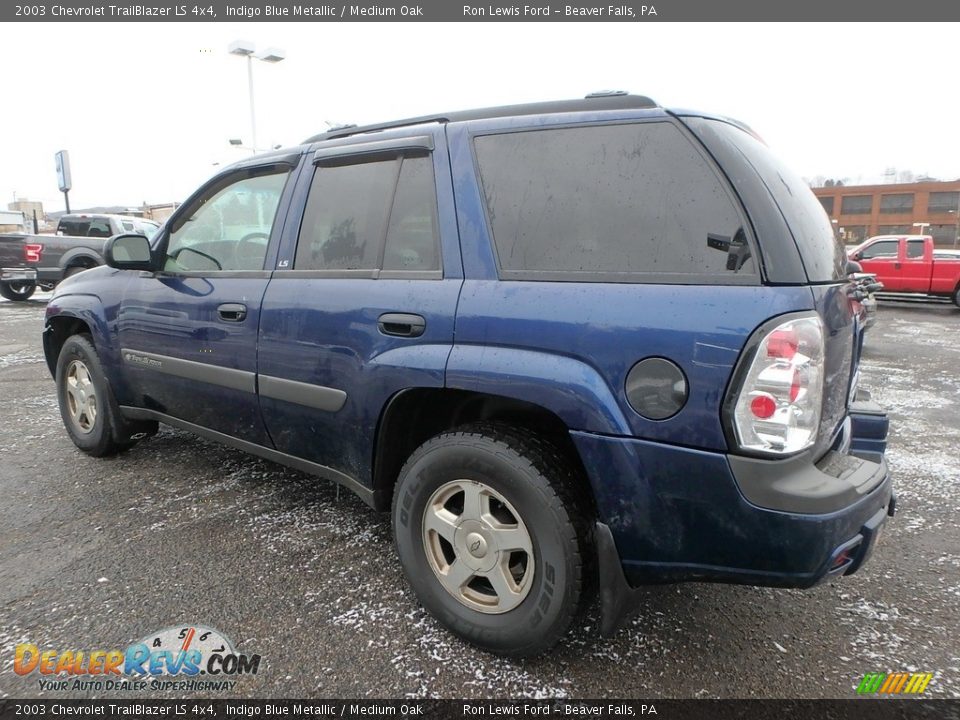 2003 Chevrolet TrailBlazer LS 4x4 Indigo Blue Metallic / Medium Oak Photo #5