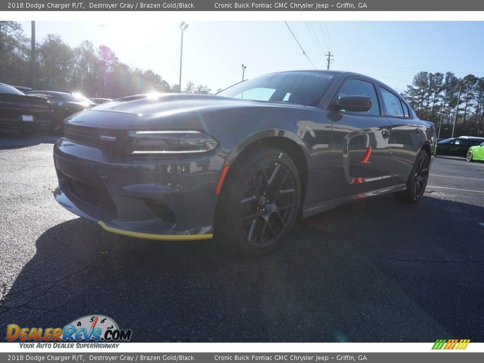 2018 Dodge Charger R/T Destroyer Gray / Brazen Gold/Black Photo #3