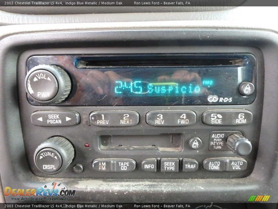 2003 Chevrolet TrailBlazer LS 4x4 Indigo Blue Metallic / Medium Oak Photo #18