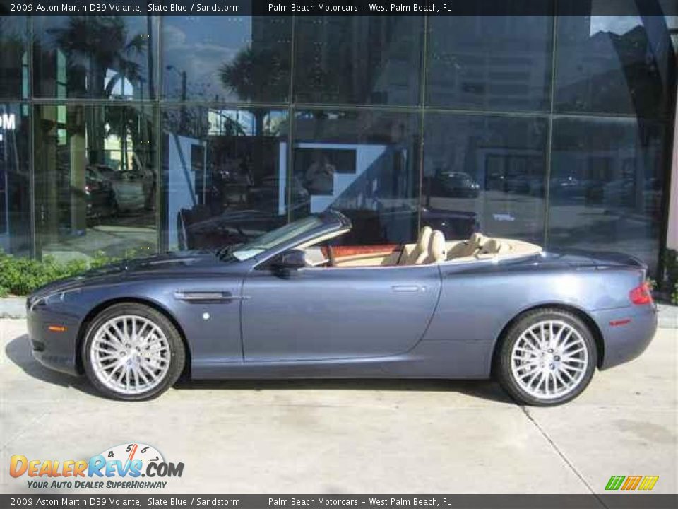 2009 Aston Martin DB9 Volante Slate Blue / Sandstorm Photo #3