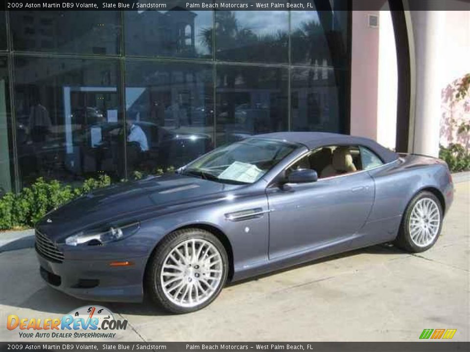 2009 Aston Martin DB9 Volante Slate Blue / Sandstorm Photo #12