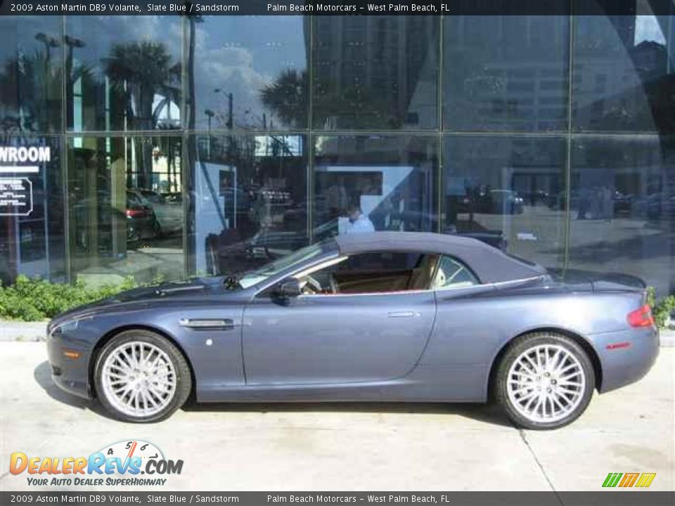 2009 Aston Martin DB9 Volante Slate Blue / Sandstorm Photo #13