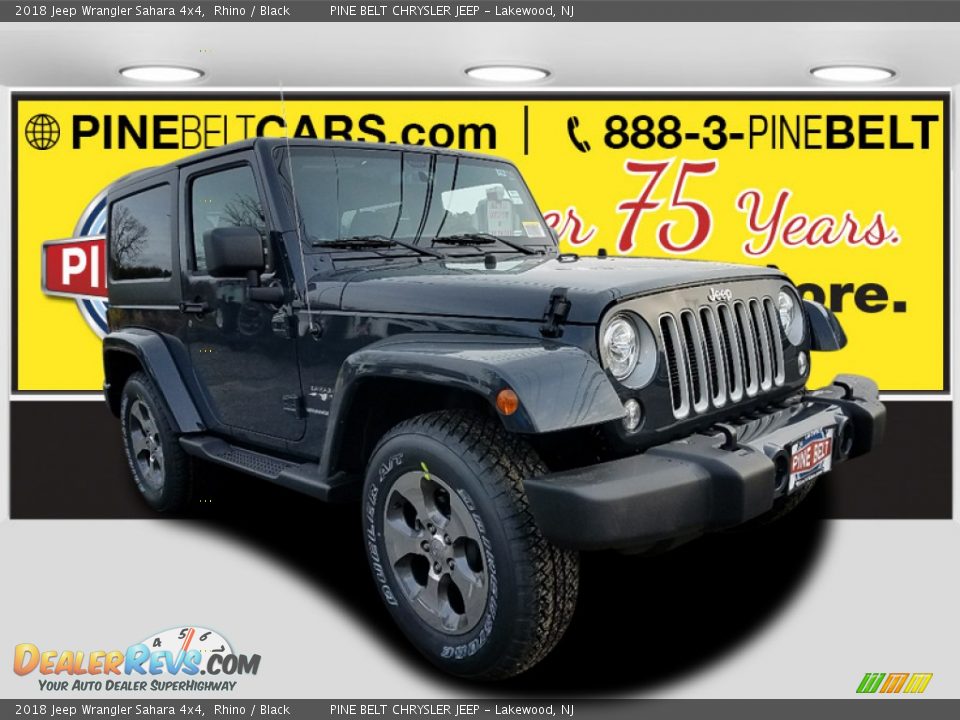 2018 Jeep Wrangler Sahara 4x4 Rhino / Black Photo #1