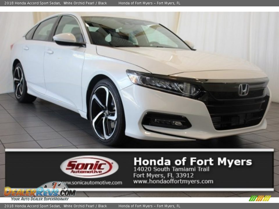 2018 Honda Accord Sport Sedan White Orchid Pearl / Black Photo #1