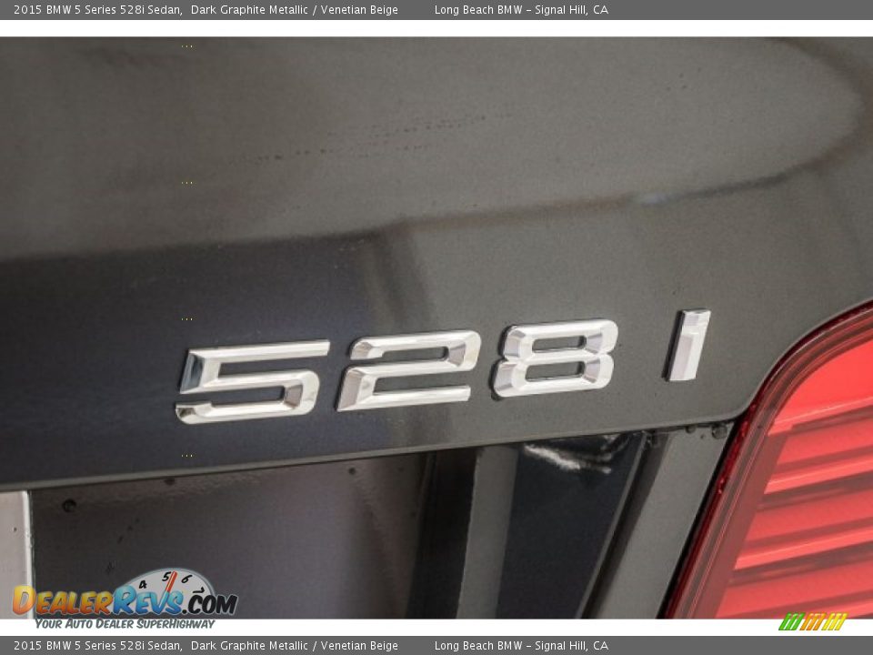 2015 BMW 5 Series 528i Sedan Dark Graphite Metallic / Venetian Beige Photo #7