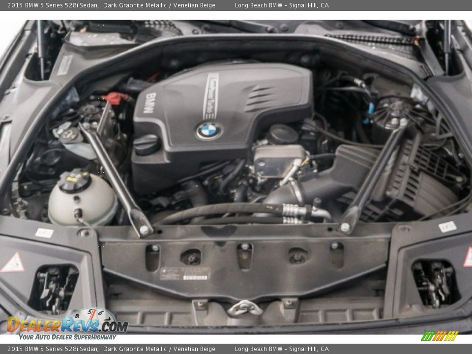 2015 BMW 5 Series 528i Sedan Dark Graphite Metallic / Venetian Beige Photo #8