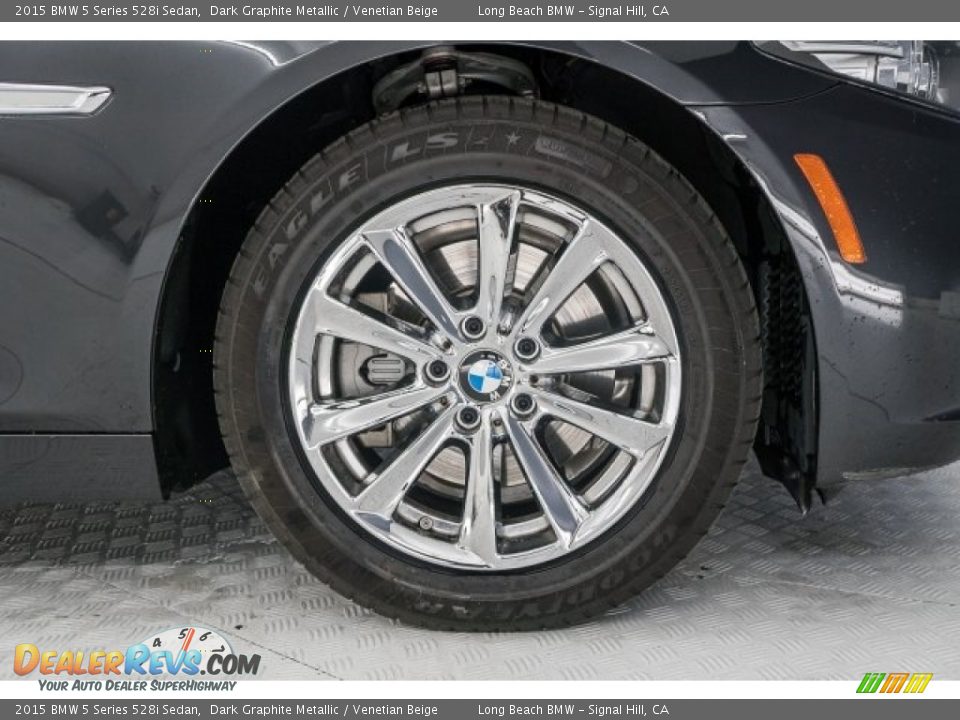 2015 BMW 5 Series 528i Sedan Dark Graphite Metallic / Venetian Beige Photo #9