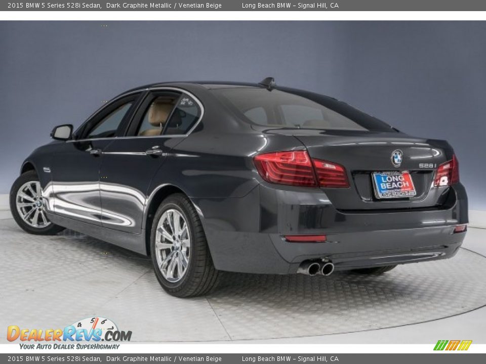 2015 BMW 5 Series 528i Sedan Dark Graphite Metallic / Venetian Beige Photo #10