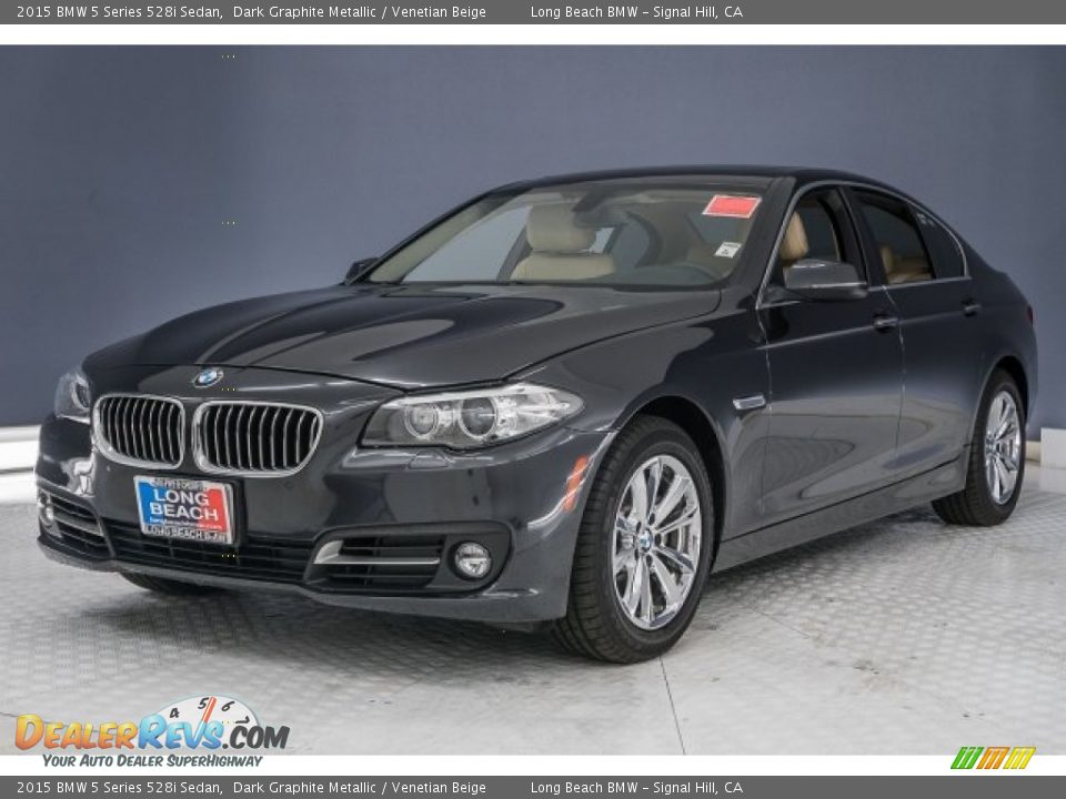2015 BMW 5 Series 528i Sedan Dark Graphite Metallic / Venetian Beige Photo #12