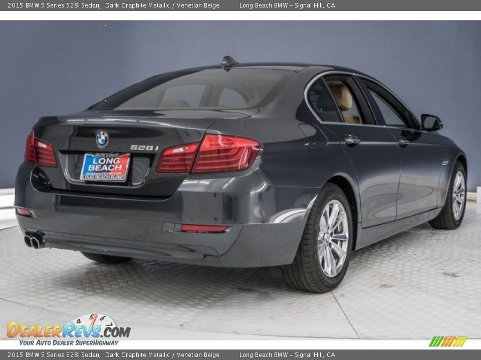 2015 BMW 5 Series 528i Sedan Dark Graphite Metallic / Venetian Beige Photo #13