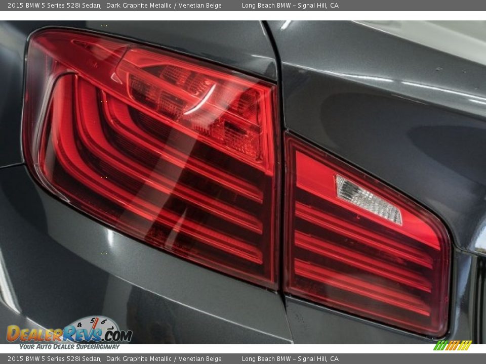 2015 BMW 5 Series 528i Sedan Dark Graphite Metallic / Venetian Beige Photo #15
