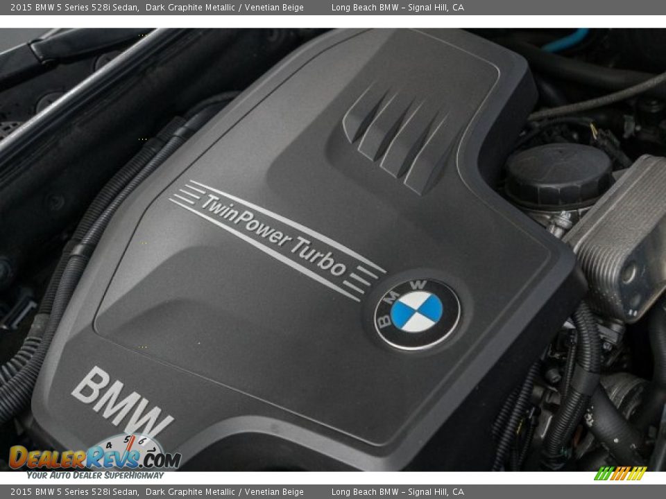 2015 BMW 5 Series 528i Sedan Dark Graphite Metallic / Venetian Beige Photo #17