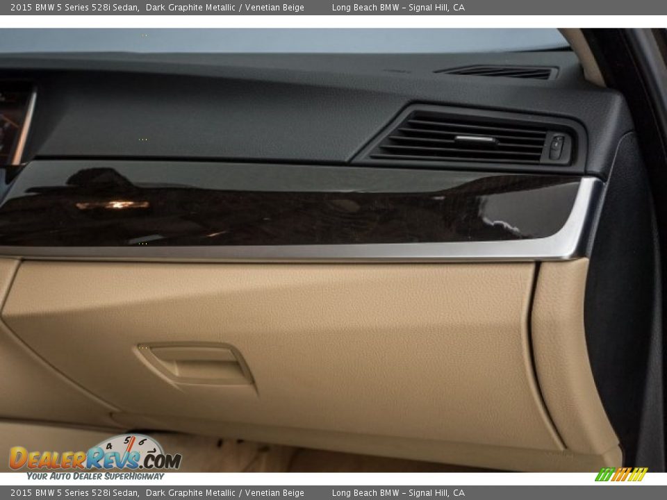 2015 BMW 5 Series 528i Sedan Dark Graphite Metallic / Venetian Beige Photo #20