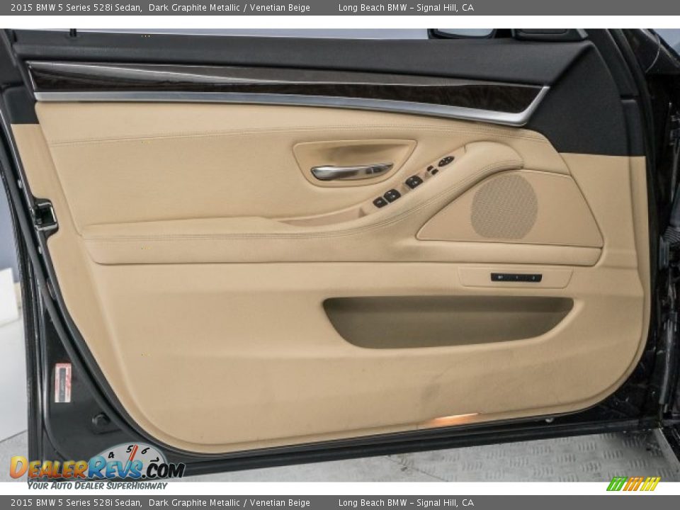 2015 BMW 5 Series 528i Sedan Dark Graphite Metallic / Venetian Beige Photo #22