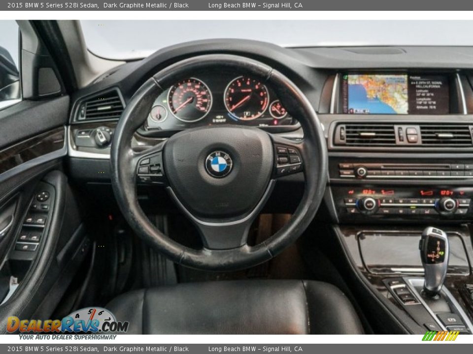 2015 BMW 5 Series 528i Sedan Dark Graphite Metallic / Black Photo #4