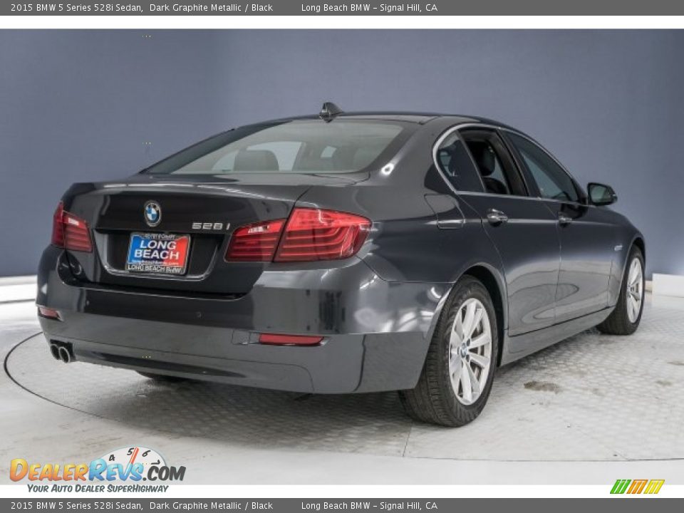 2015 BMW 5 Series 528i Sedan Dark Graphite Metallic / Black Photo #10