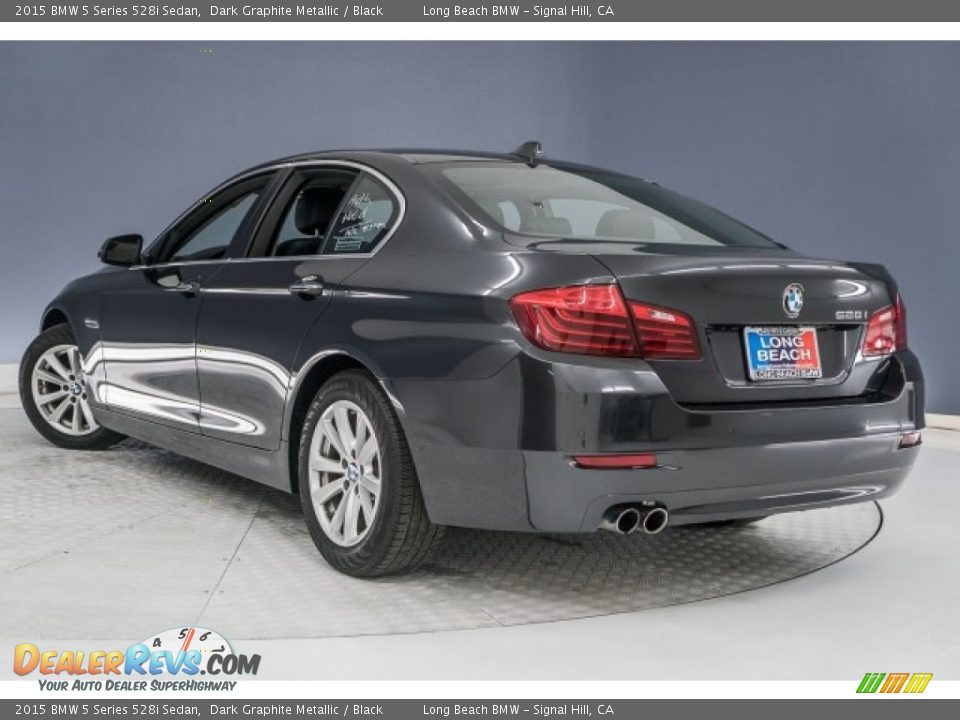 2015 BMW 5 Series 528i Sedan Dark Graphite Metallic / Black Photo #14