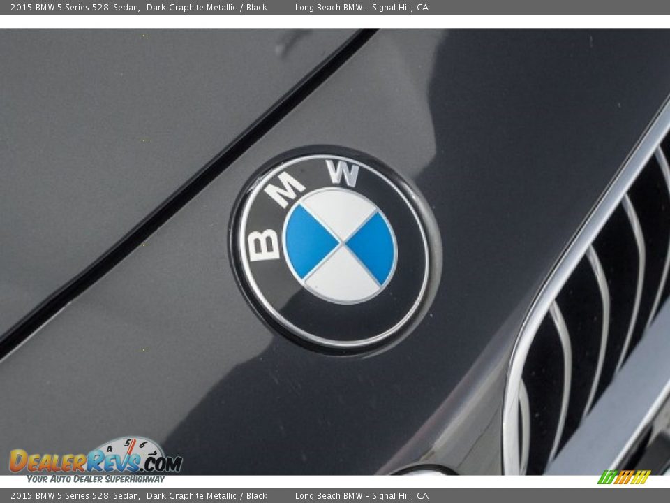 2015 BMW 5 Series 528i Sedan Dark Graphite Metallic / Black Photo #15