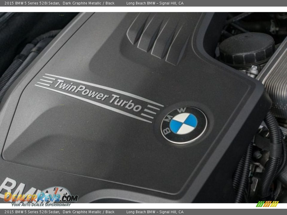 2015 BMW 5 Series 528i Sedan Dark Graphite Metallic / Black Photo #16