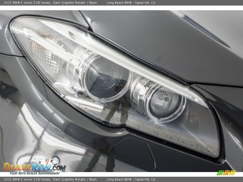 2015 BMW 5 Series 528i Sedan Dark Graphite Metallic / Black Photo #18