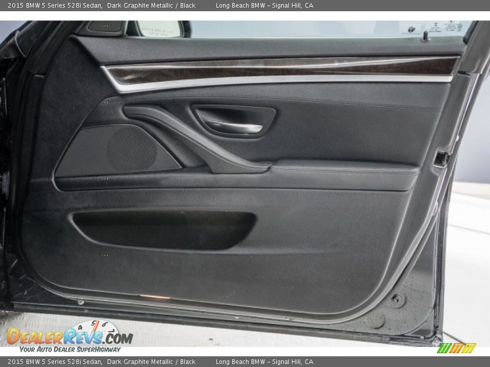 2015 BMW 5 Series 528i Sedan Dark Graphite Metallic / Black Photo #23
