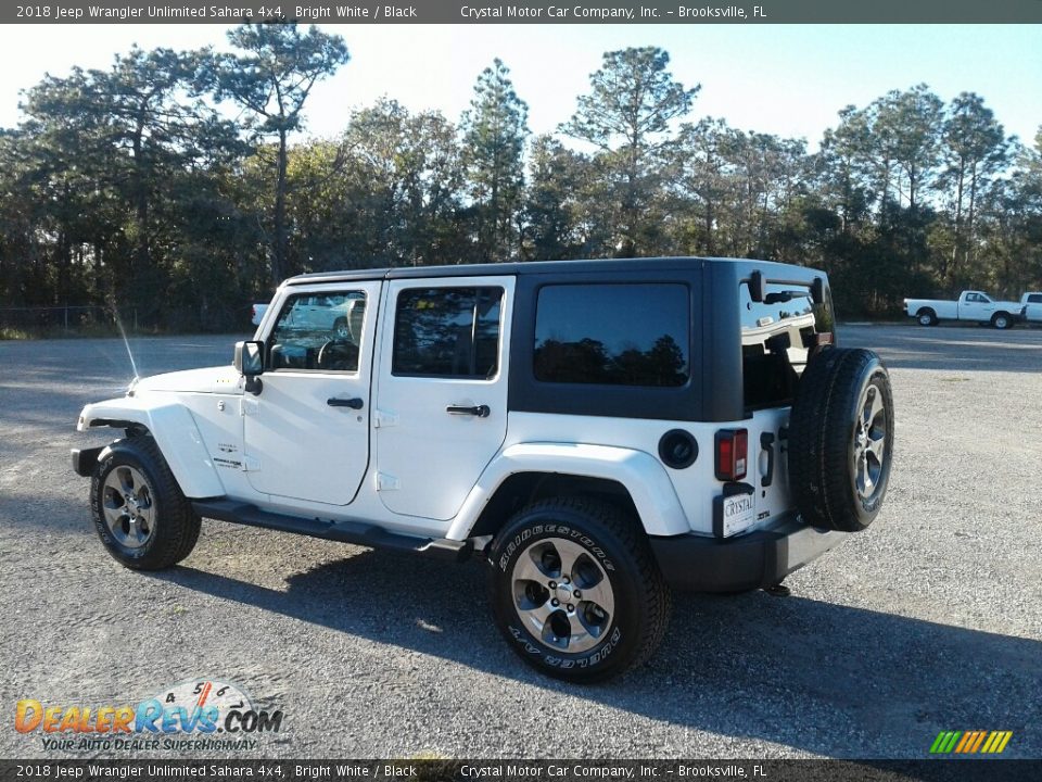 2018 Jeep Wrangler Unlimited Sahara 4x4 Bright White / Black Photo #3