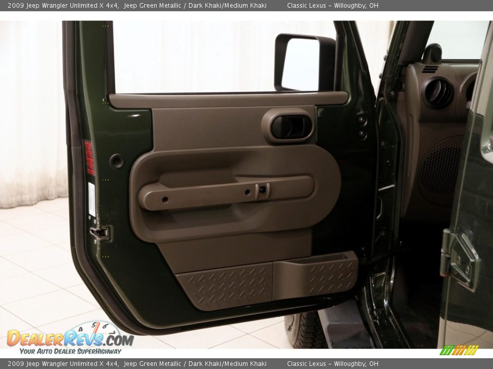 2009 Jeep Wrangler Unlimited X 4x4 Jeep Green Metallic / Dark Khaki/Medium Khaki Photo #4