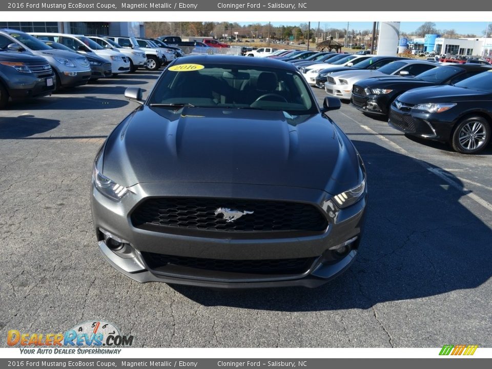 2016 Ford Mustang EcoBoost Coupe Magnetic Metallic / Ebony Photo #23