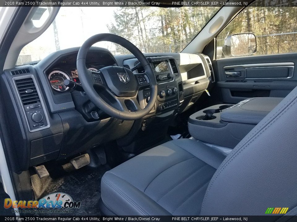 Black/Diesel Gray Interior - 2018 Ram 2500 Tradesman Regular Cab 4x4 Utility Photo #7