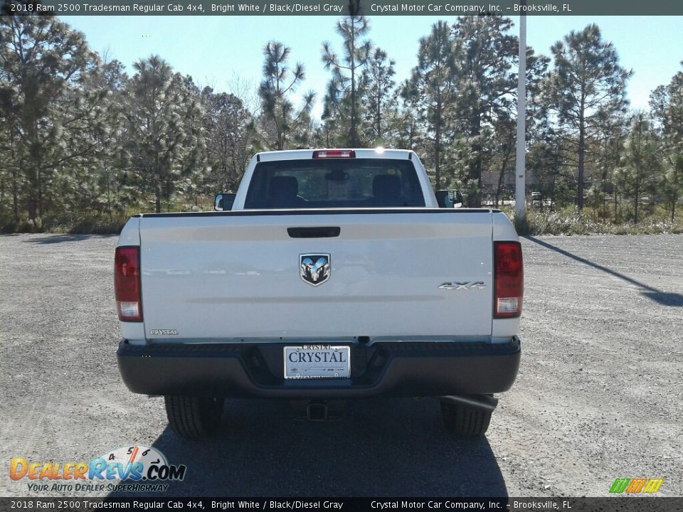 2018 Ram 2500 Tradesman Regular Cab 4x4 Bright White / Black/Diesel Gray Photo #4