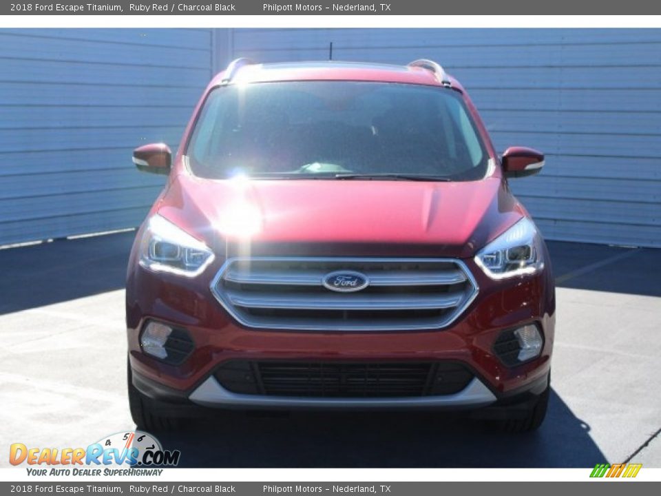 2018 Ford Escape Titanium Ruby Red / Charcoal Black Photo #2