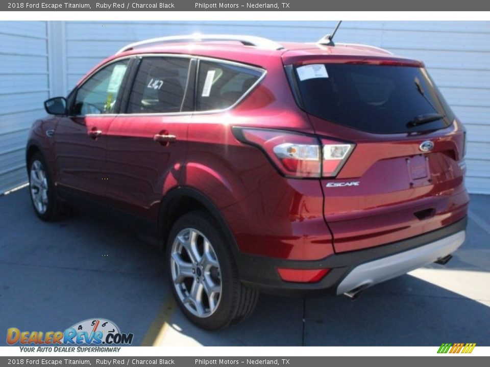 2018 Ford Escape Titanium Ruby Red / Charcoal Black Photo #6