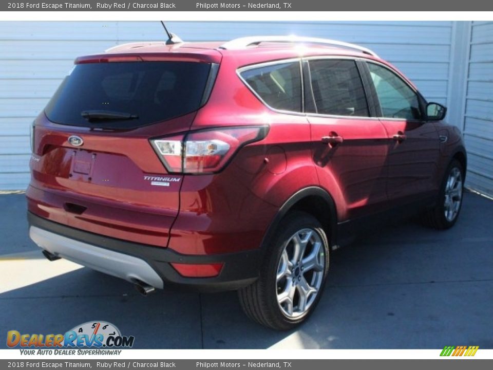 2018 Ford Escape Titanium Ruby Red / Charcoal Black Photo #8