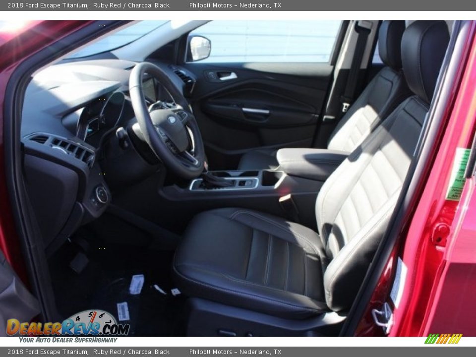 2018 Ford Escape Titanium Ruby Red / Charcoal Black Photo #11