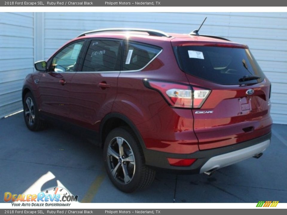 2018 Ford Escape SEL Ruby Red / Charcoal Black Photo #6