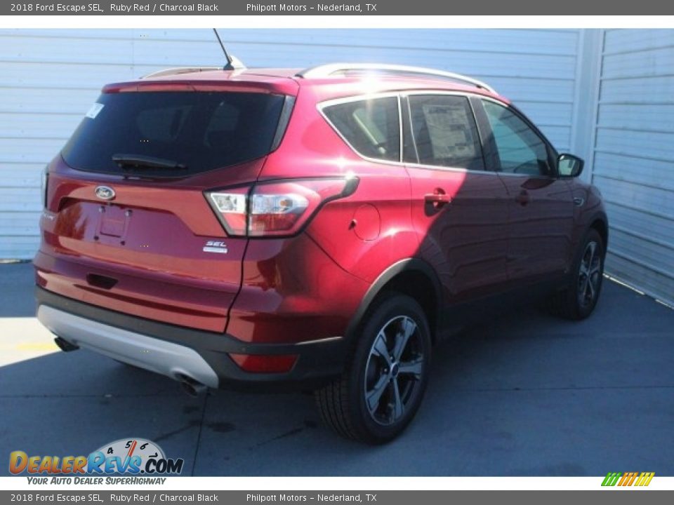 2018 Ford Escape SEL Ruby Red / Charcoal Black Photo #8