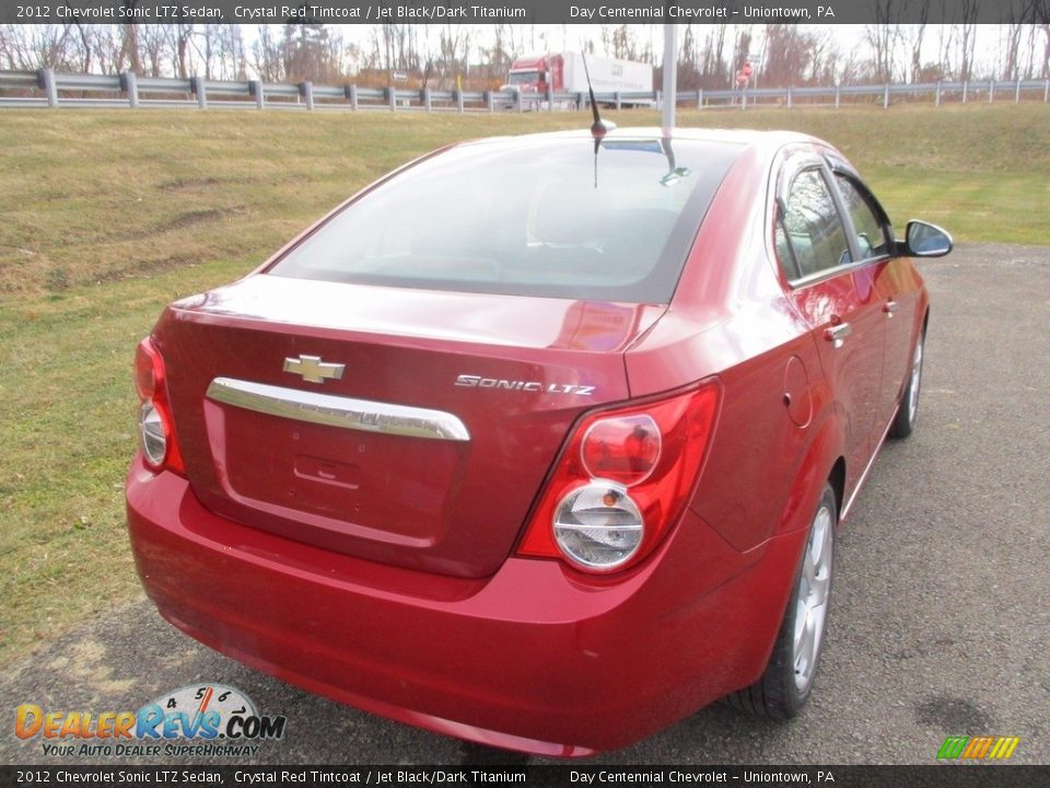 2012 Chevrolet Sonic LTZ Sedan Crystal Red Tintcoat / Jet Black/Dark Titanium Photo #11