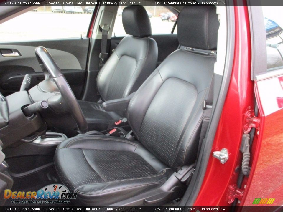 2012 Chevrolet Sonic LTZ Sedan Crystal Red Tintcoat / Jet Black/Dark Titanium Photo #26
