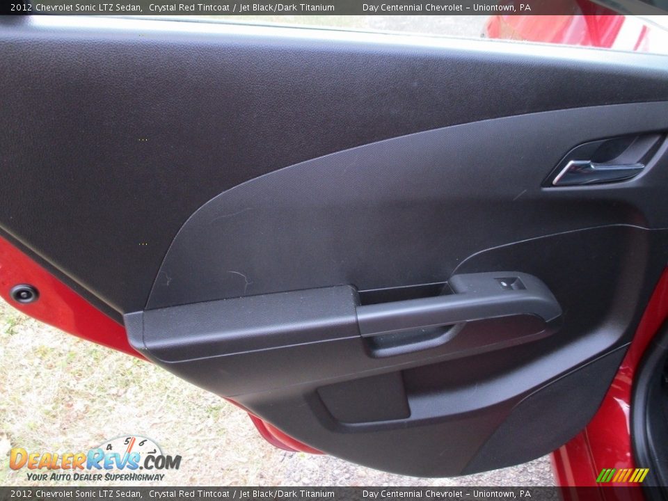 2012 Chevrolet Sonic LTZ Sedan Crystal Red Tintcoat / Jet Black/Dark Titanium Photo #28