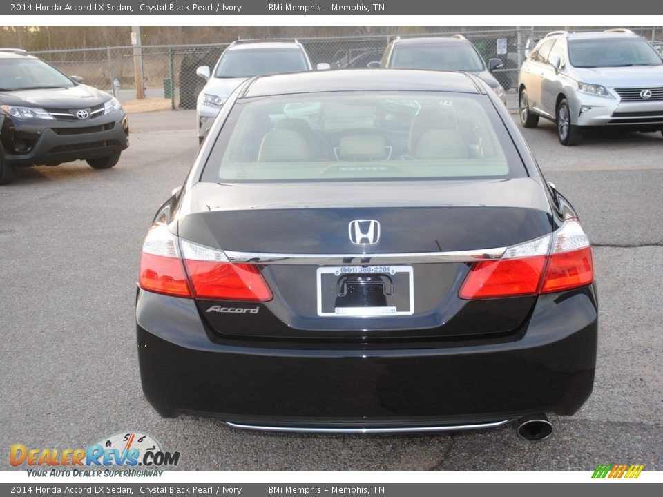 2014 Honda Accord LX Sedan Crystal Black Pearl / Ivory Photo #4