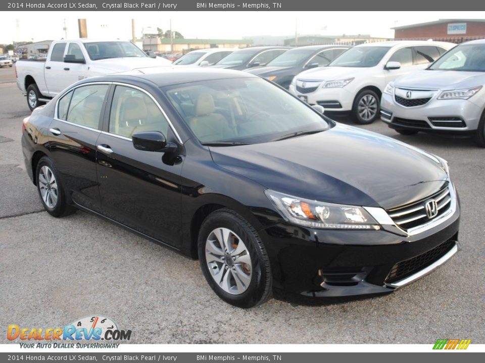 2014 Honda Accord LX Sedan Crystal Black Pearl / Ivory Photo #7