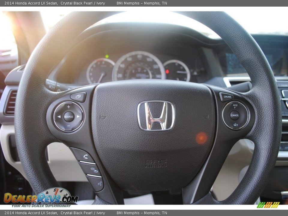 2014 Honda Accord LX Sedan Crystal Black Pearl / Ivory Photo #13