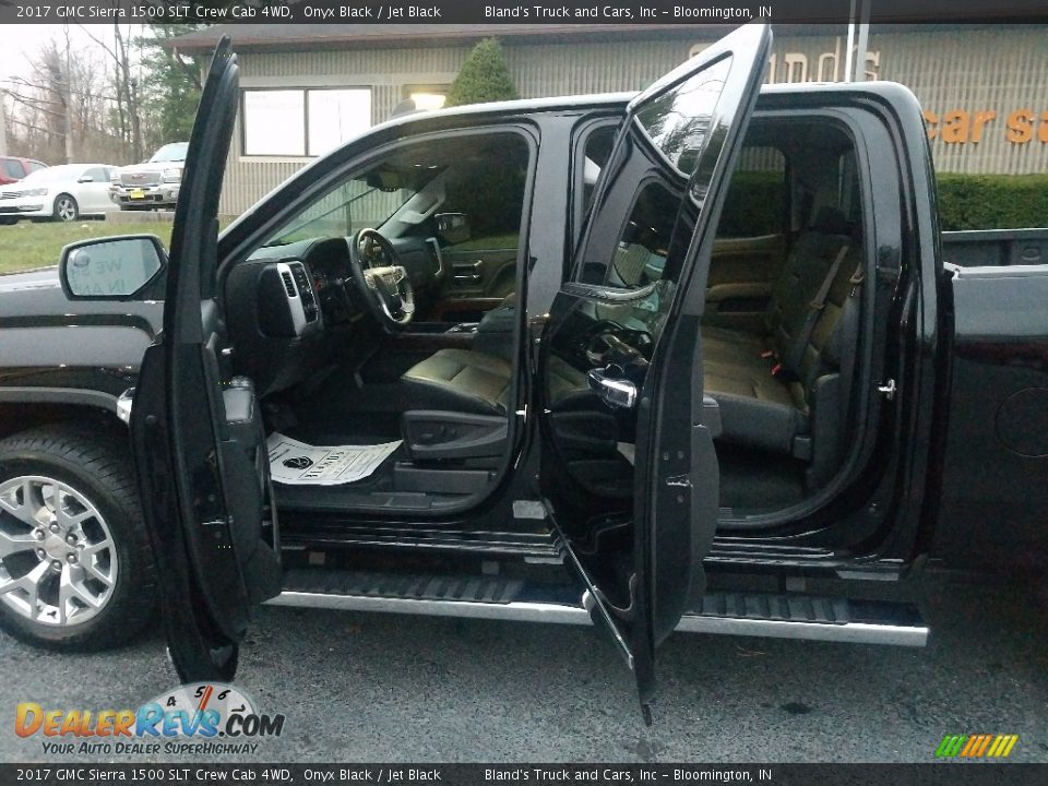 2017 GMC Sierra 1500 SLT Crew Cab 4WD Onyx Black / Jet Black Photo #12