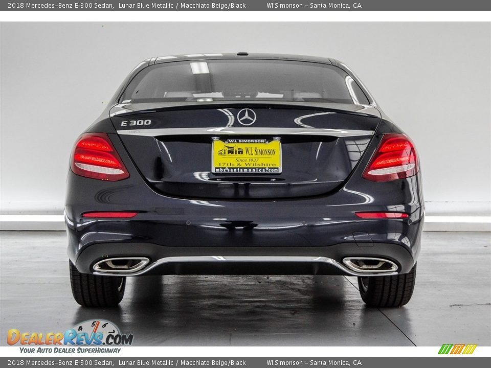 2018 Mercedes-Benz E 300 Sedan Lunar Blue Metallic / Macchiato Beige/Black Photo #4