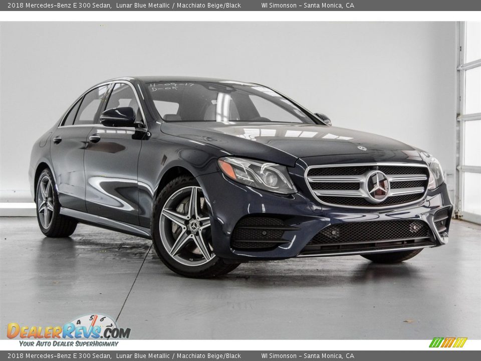 2018 Mercedes-Benz E 300 Sedan Lunar Blue Metallic / Macchiato Beige/Black Photo #12