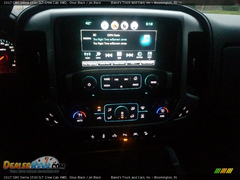 2017 GMC Sierra 1500 SLT Crew Cab 4WD Onyx Black / Jet Black Photo #28