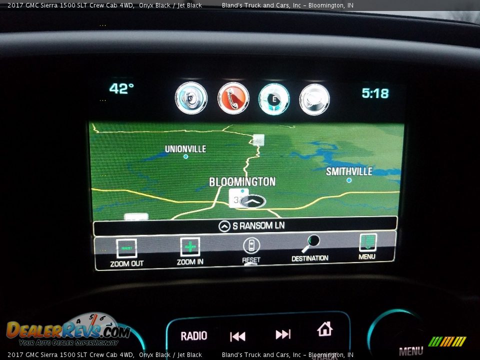 2017 GMC Sierra 1500 SLT Crew Cab 4WD Onyx Black / Jet Black Photo #30